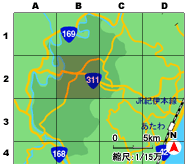 千枚田オートキャンプ場への地図