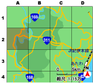 道の駅「熊野・板屋九兵衛の里」への地図