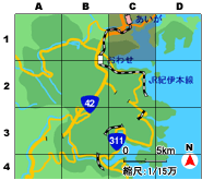 大瀬商店への地図
