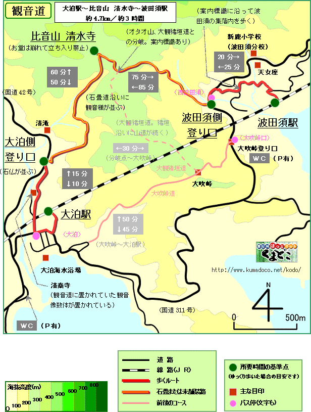 観音道イラストマップ