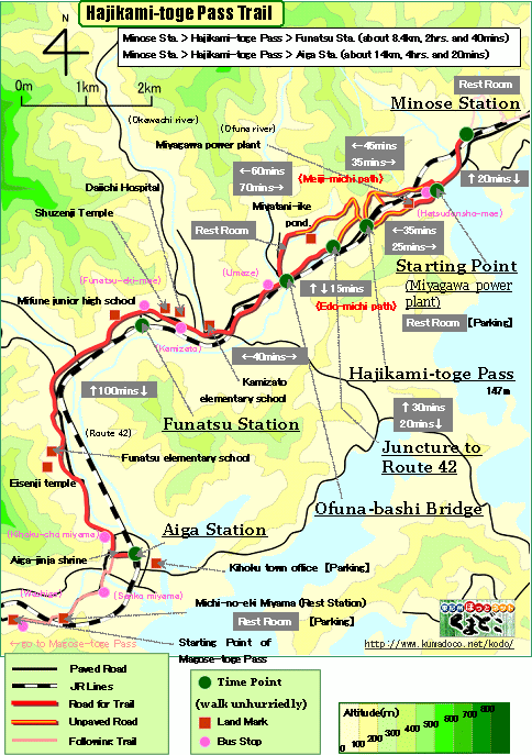 Hajikami-toge Pass Map